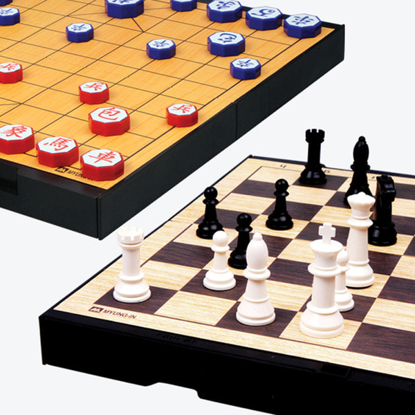 (R) 중형 체스+장기(양면),명인체스 보드게임