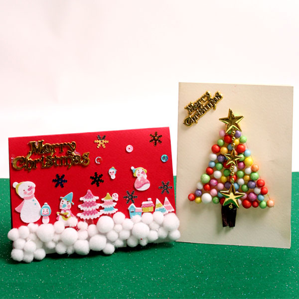 (R)크리스마스 카드만들기세트A(2종1세트) 카드재료